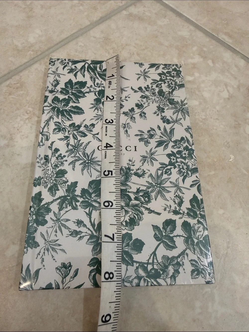 New Gucci Beauty Green Floral Notebook